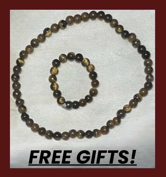 DEAL! Beautiful Walnut Wooden Brown Cross Necklace & Earrings Set + 2 FREE Gifts