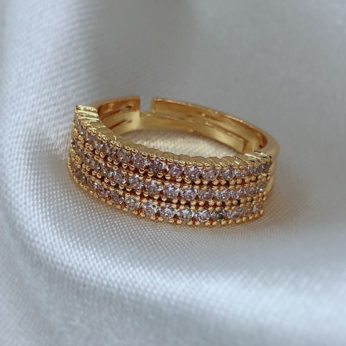  18k Gold Diamond Ring Free UK Delivery New