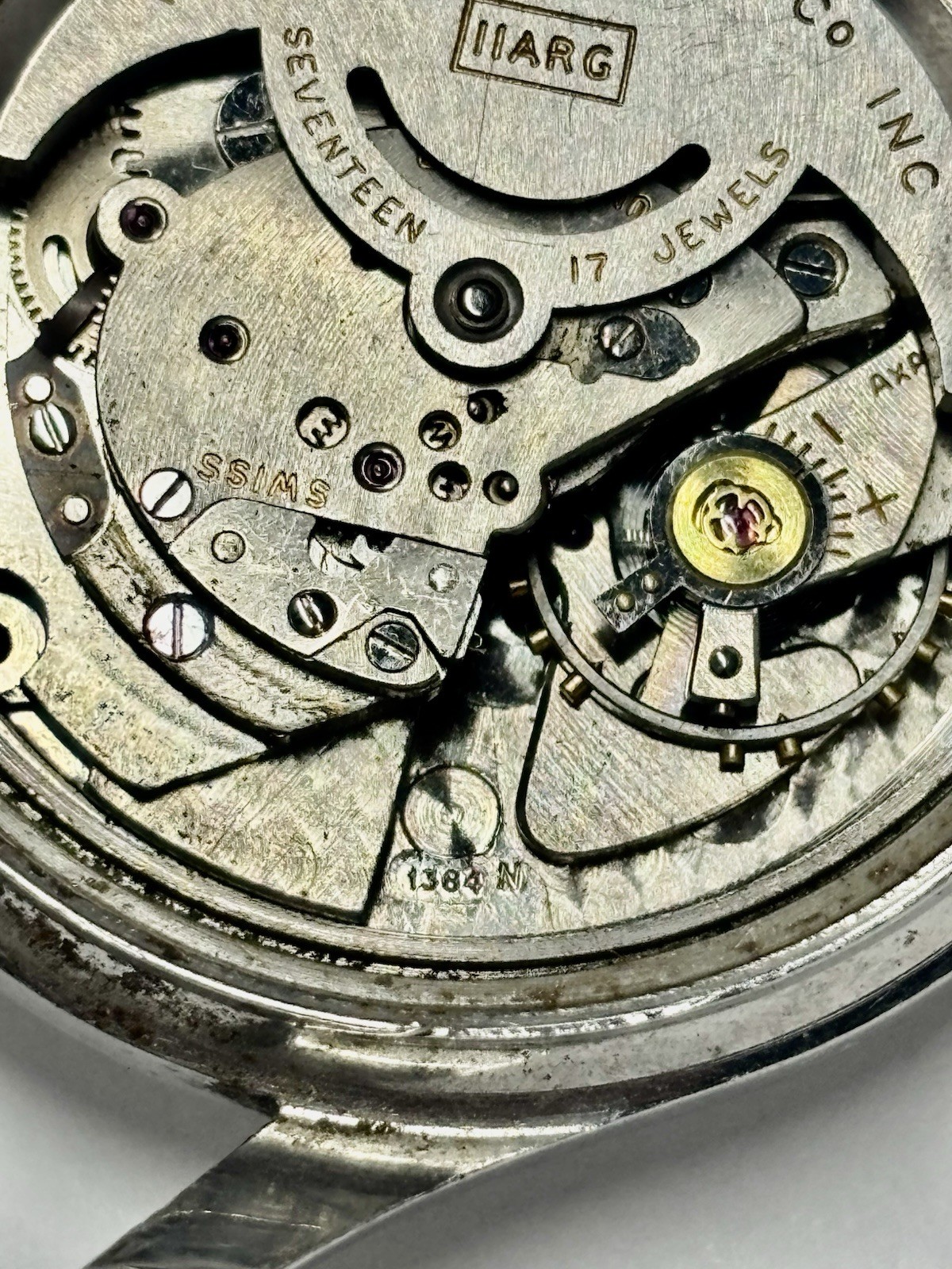 Rare Wittnauer 17J Auto Wind Cal.11ARB Watch, AS1384 N Runs But Needs Service