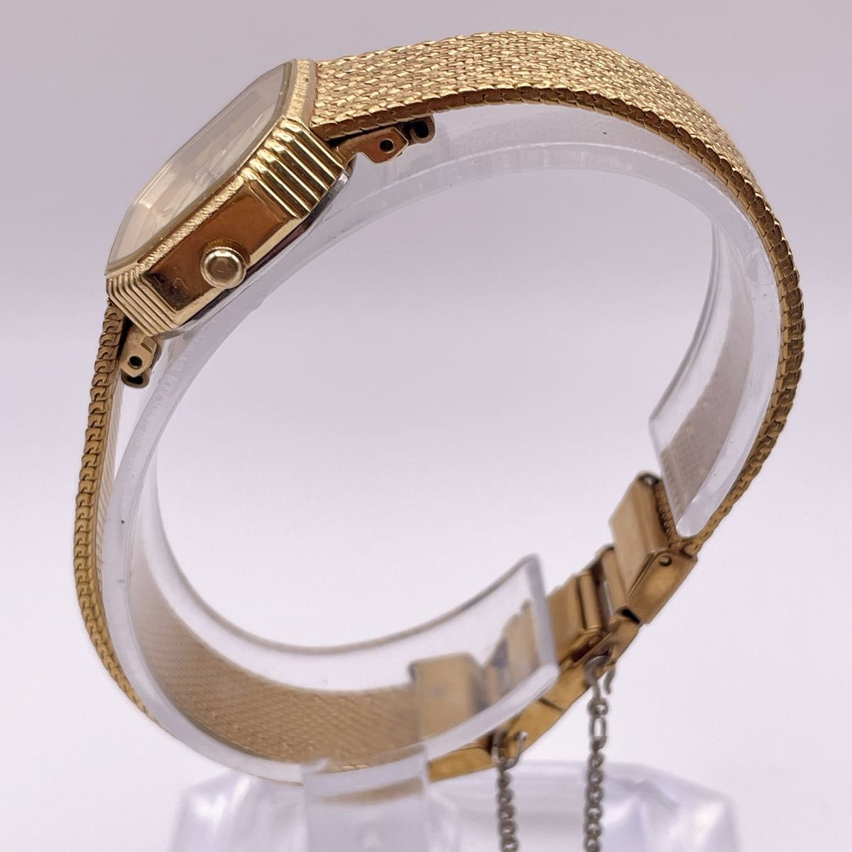 ALBA ESTATE V401-5040 Ladies Quartz Octagon Gold Watch From Japan