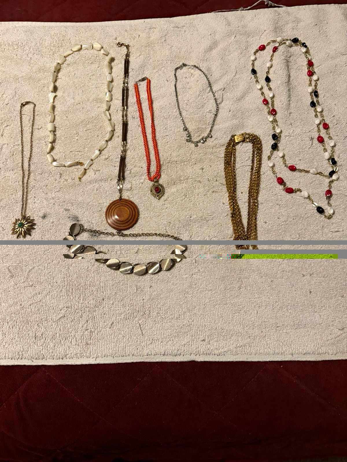 7pc Mixed Costume Jewelry Lot Necklaces Beaded Multicolor