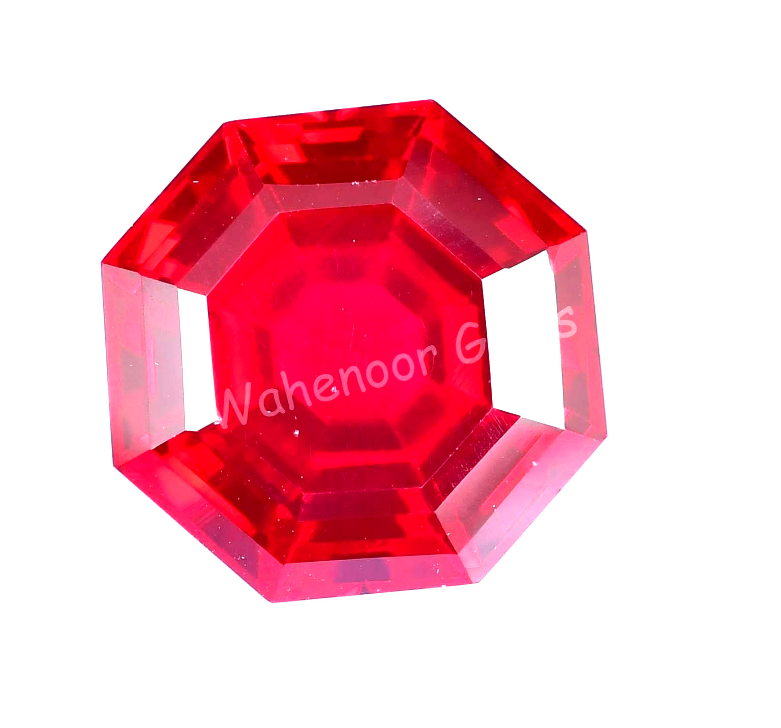20.00 Ct Natural Blood Red Ruby Hexagon Certified Mozambique Stunning Gemstone