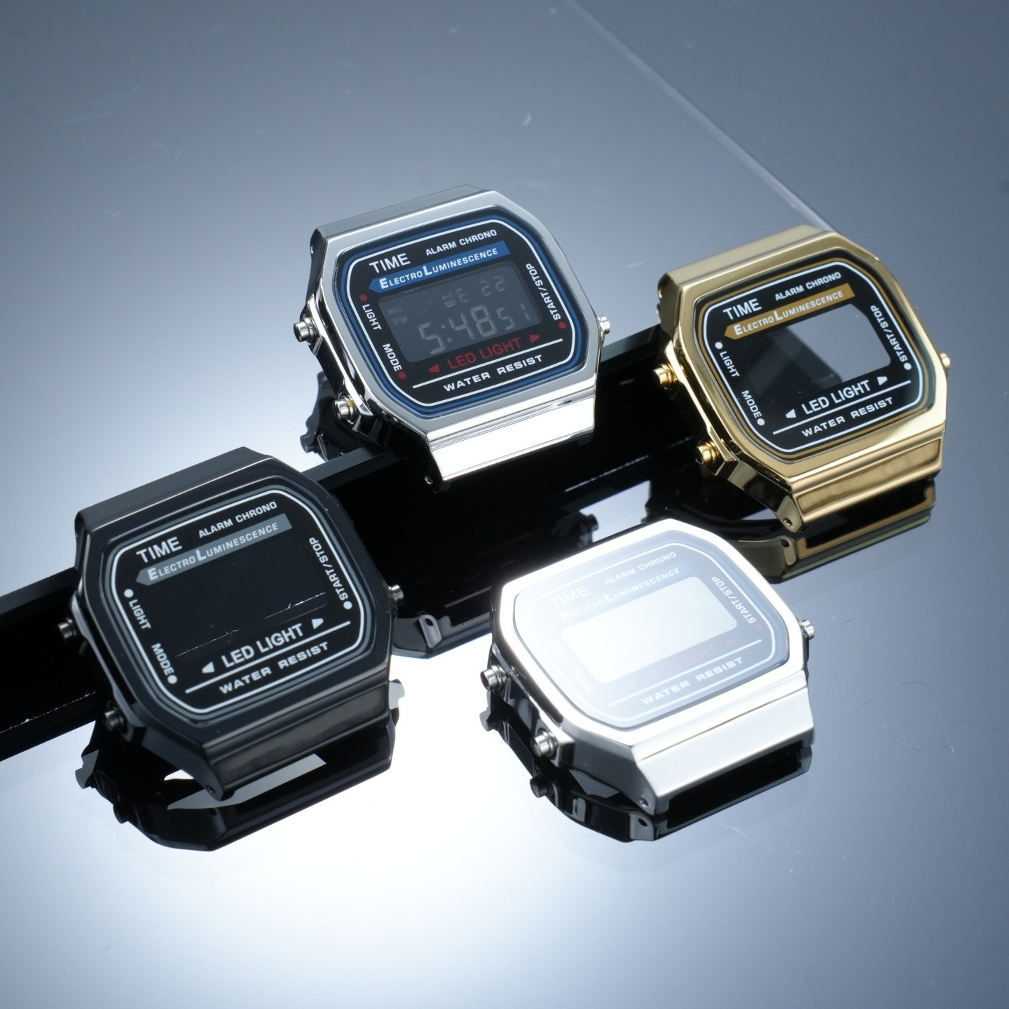 For Casio A-168WA Stainless Steel Watch Case Modified A168 Watchband Metal Case