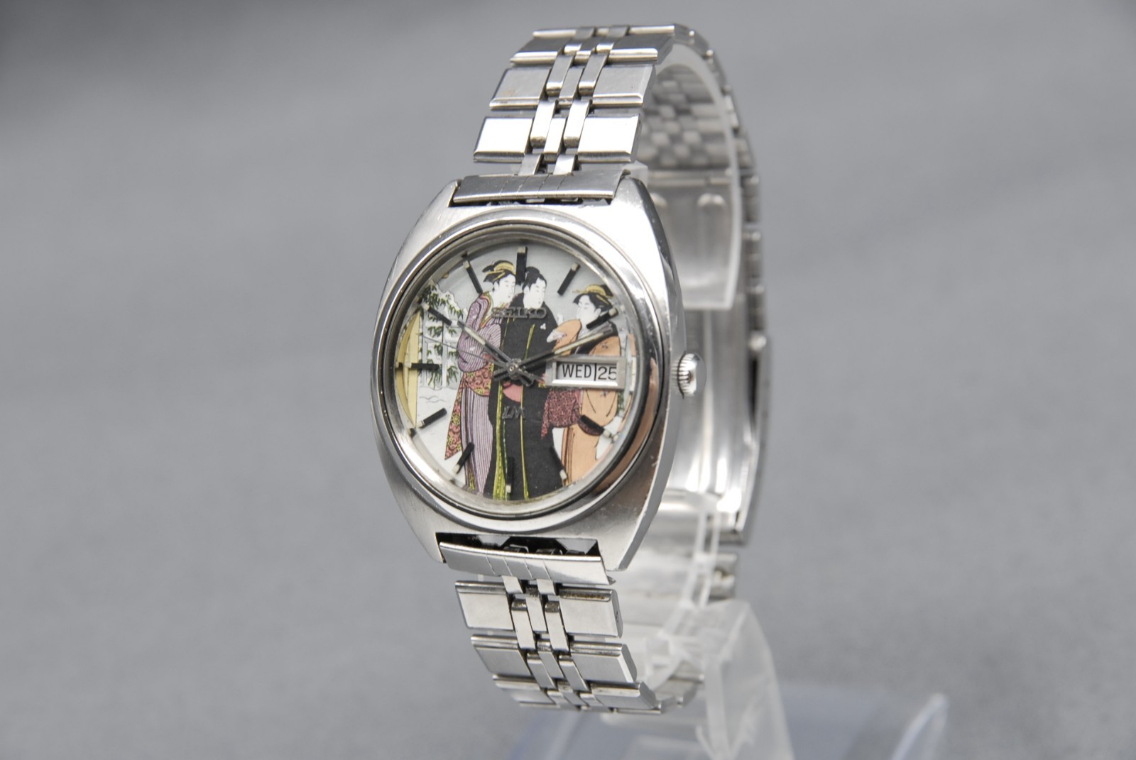 1970y SERVICED [EXC+5]Vintage SEIKO Lord Matic 5606-7140 LM 36mm UKIYOE AT Watch