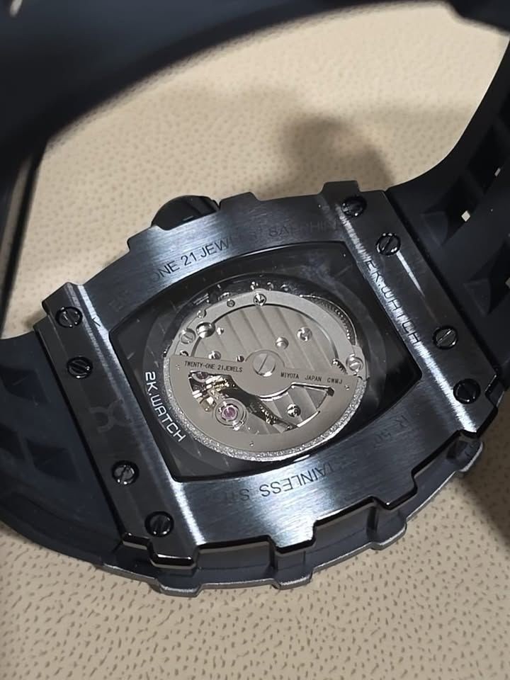 TSAR BOMBA Men’s 2K WATCH MYOTA JAPANESE MOV Watch Black Rubber Strap