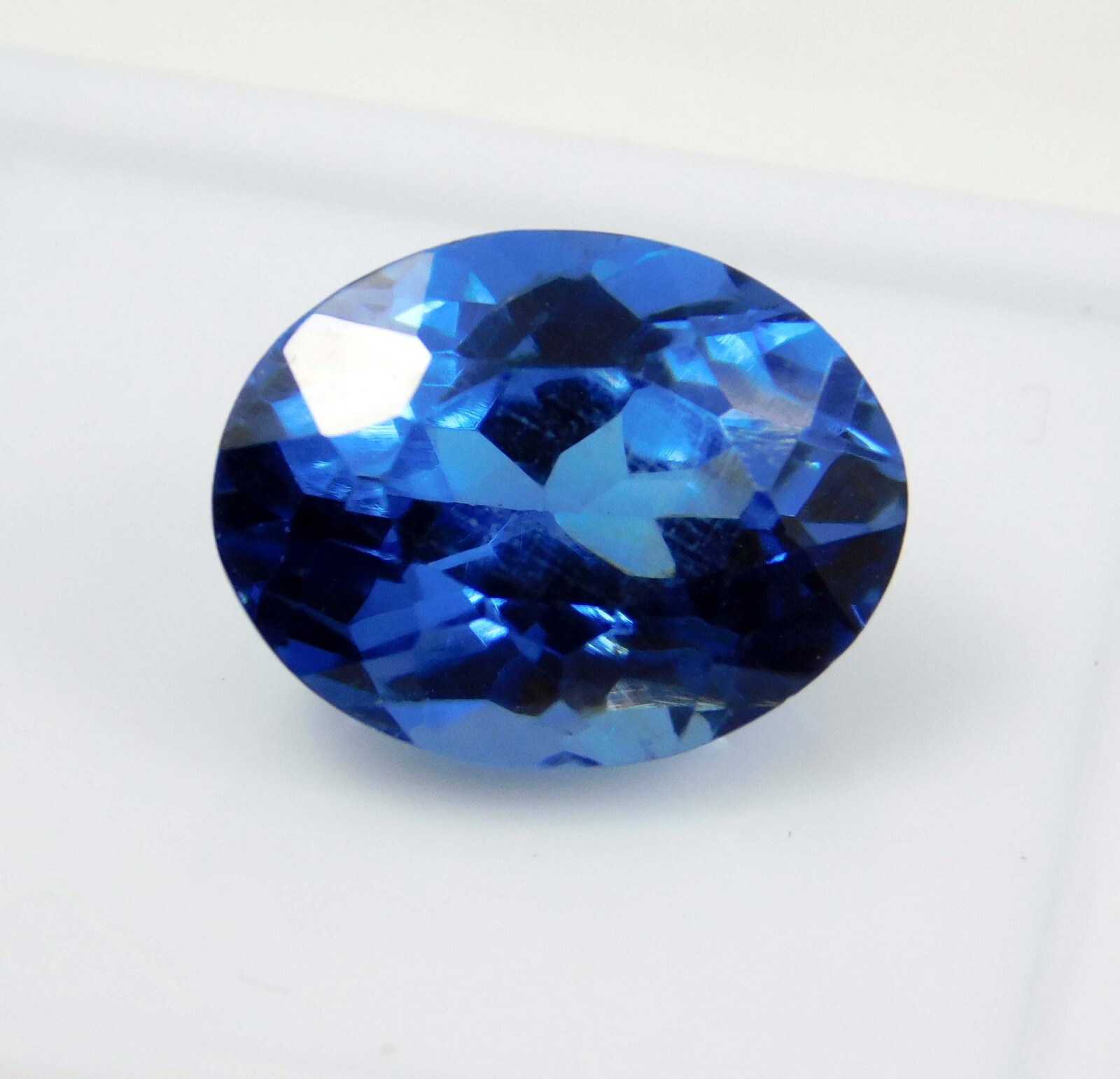 CERTIFIED 9.20 Ct Natural California Rare Blue Benitoite Oval Cut Gemstone