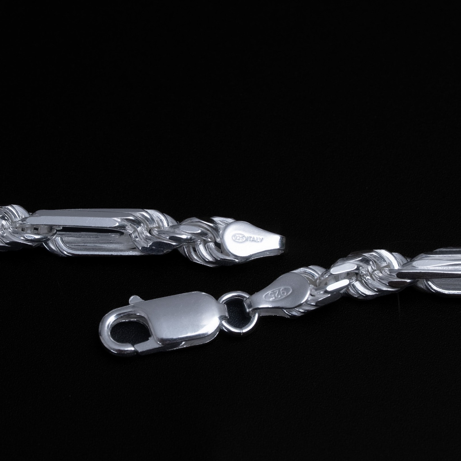 Italian Milano 5mm Chain Figarope Real Solid 925 Sterling Silver Necklace 18-26″