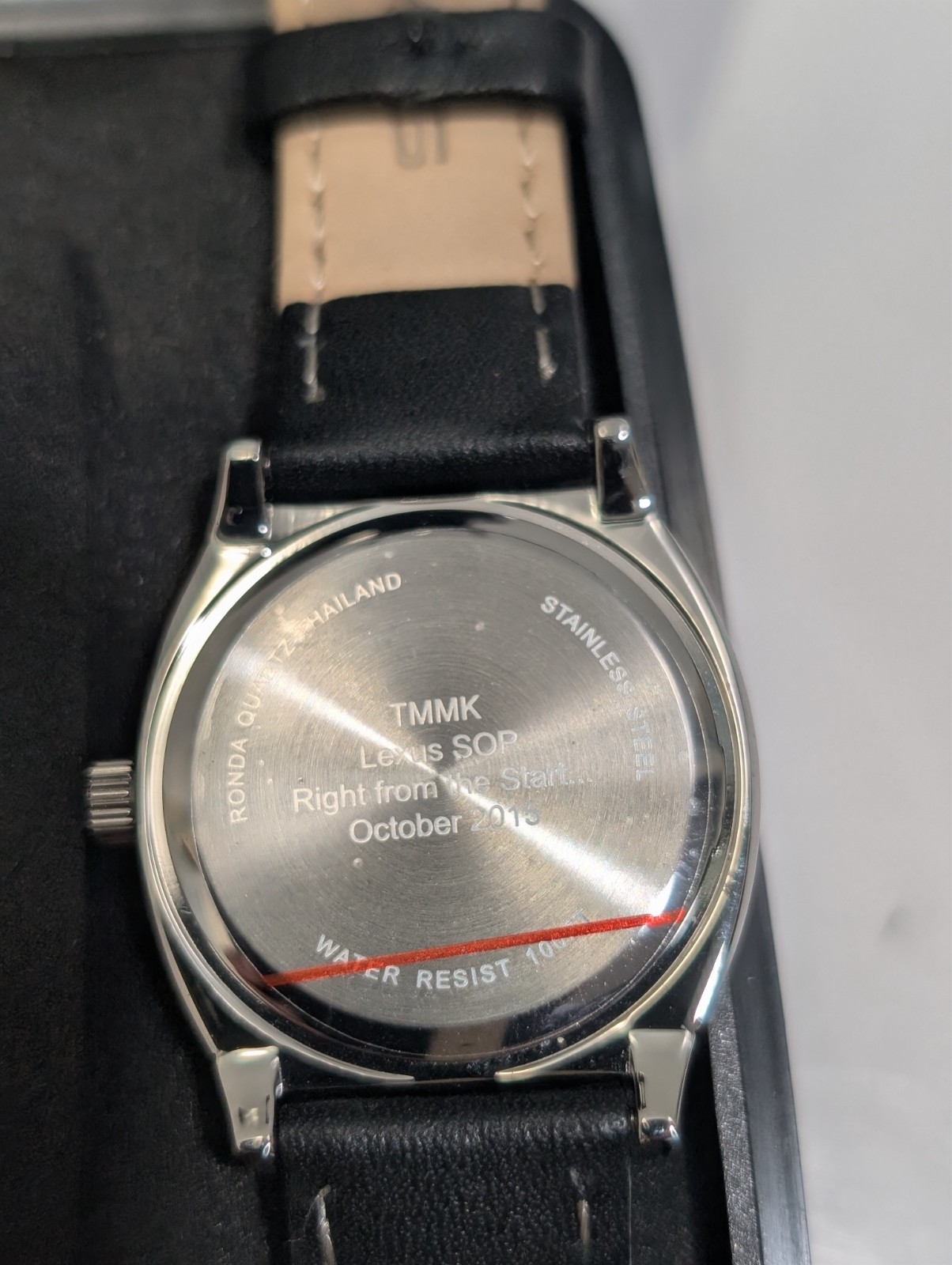 Lexus TMMK Right From The Start 35mm Leather Band Watch w Box