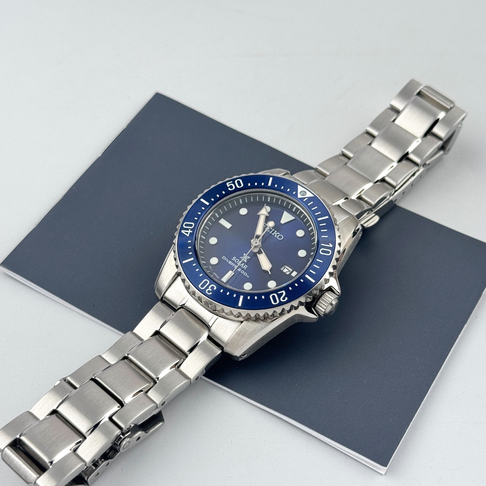 Seiko Prospex Sea SNE585 Blue Dial Men’s Solar Diver Watch 38.5mm