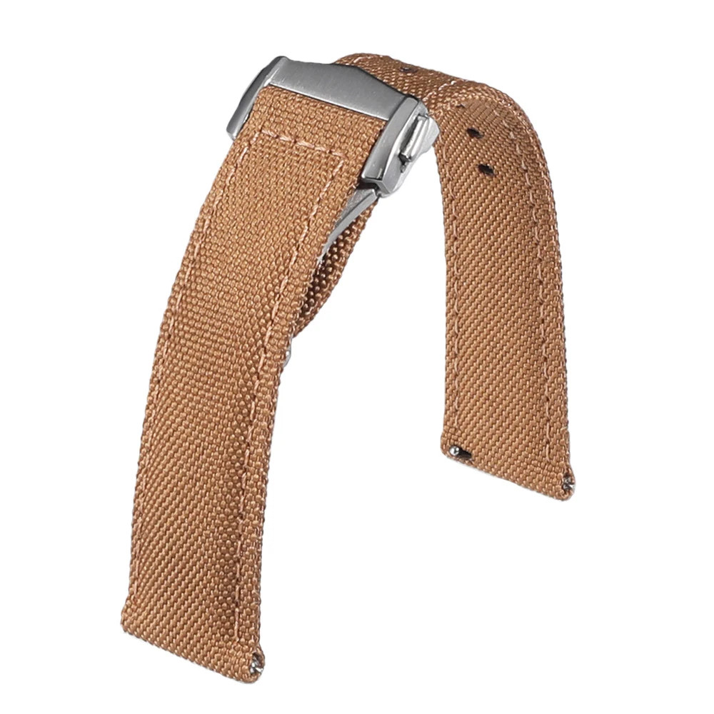 20mm 22mm Sailcloth Watchband Folding Buckle Deployant Quick Release For Omega