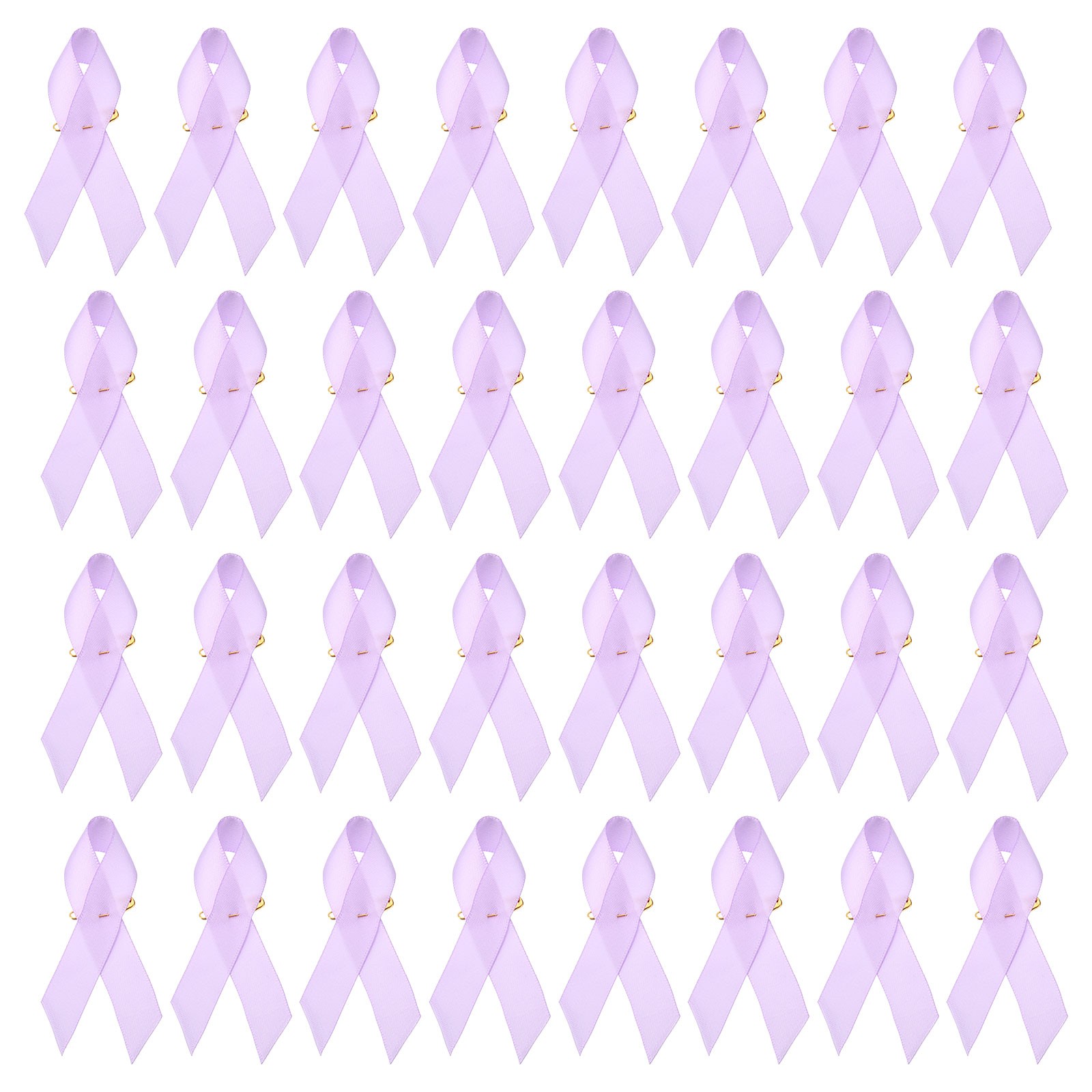200 Pieces Lavender Polyester Ribbon Satin with Safety Pins