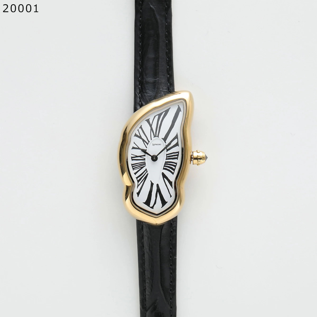 Laphont Melting Watch Large Analog Japanese Gold or Silver or Silver Black