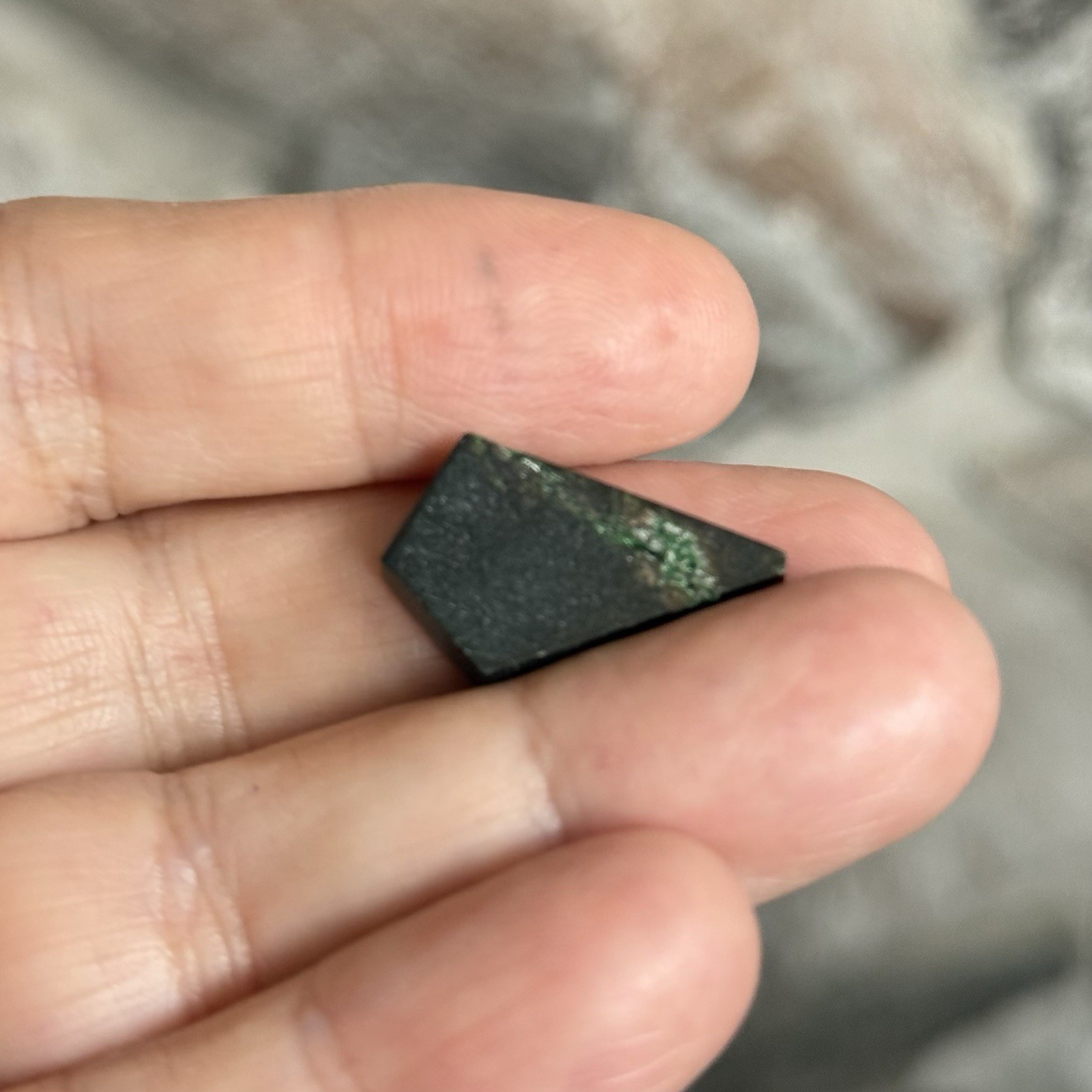 11.10ct 22x14x4.7mm Fine Uvarovite Green Garnet Drusy Kite Cabochon Loose Stone