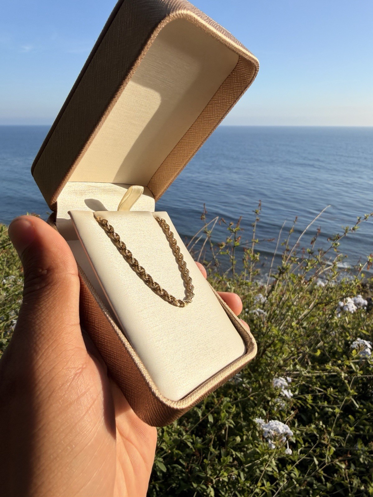 14k Rope Chain Tejido Torzal Yellow Gold 22 Inches 100% Oro14k Garantizado
