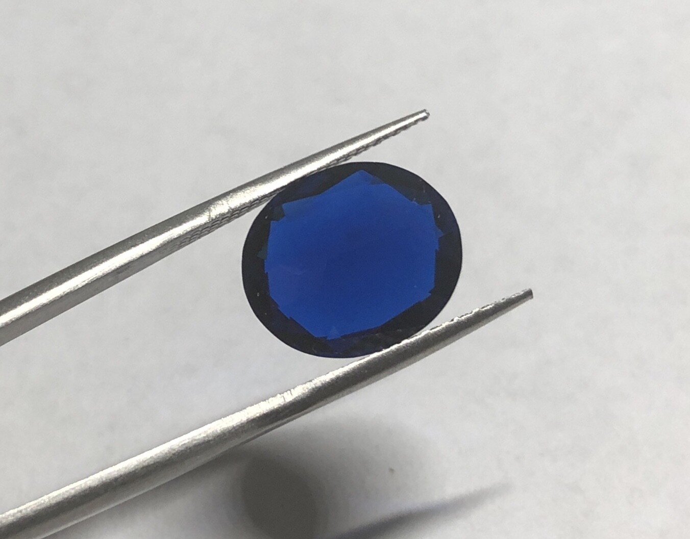 Synthetic Lab Created Spinel Blue Sapphire 14mm x 12mm Oval Loose Stone
