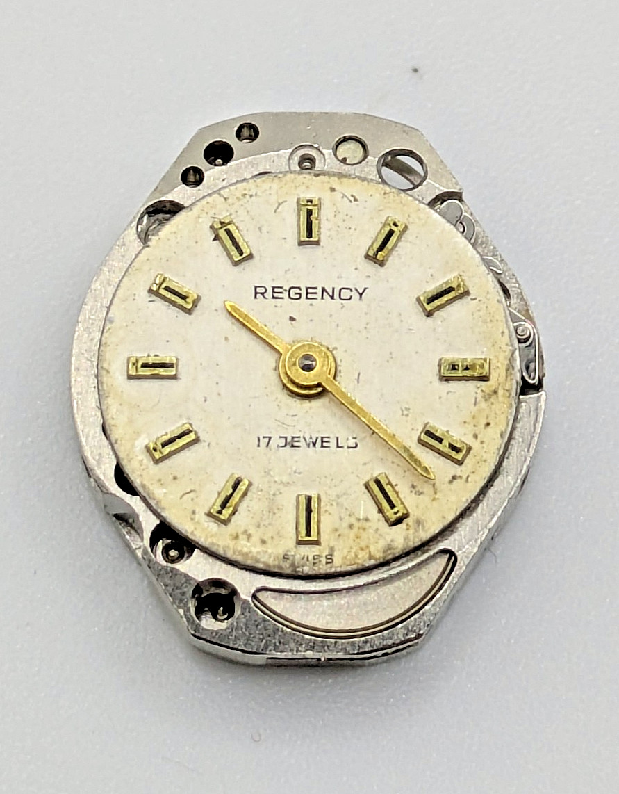 Regency FHF ST 69-21 Manual Wind Watch Movement 17 Jewels Vintage Swiss Untested