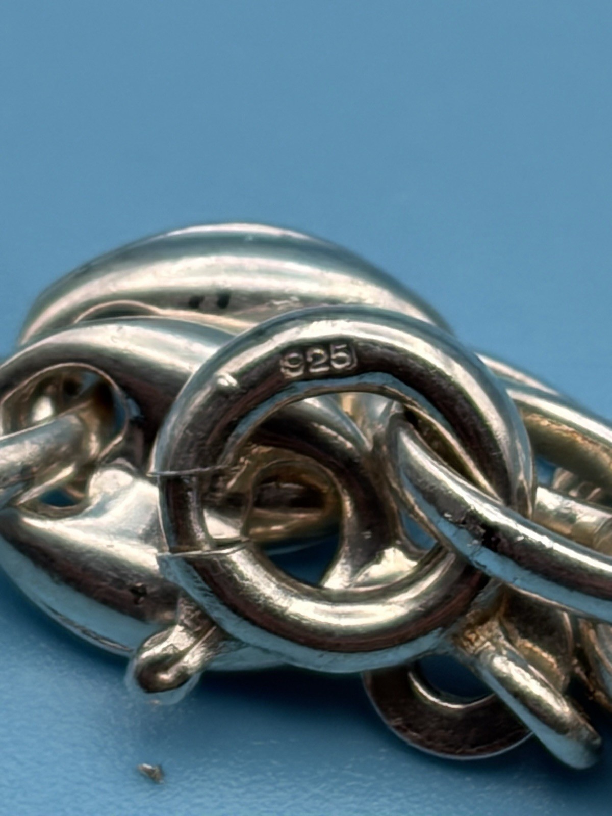 Vintage UnoAerre Italian Sterling Silver 925 Puffed Mariner Chain Necklace Rare!