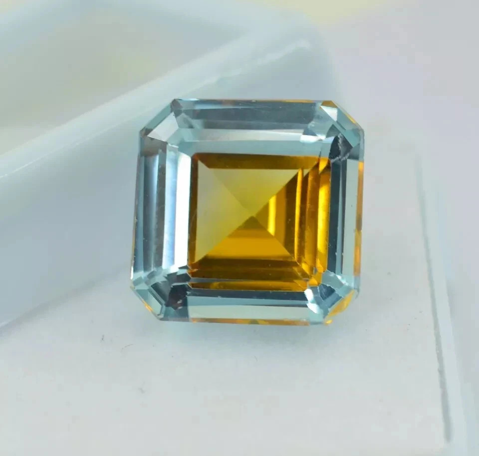 9.5 CT Natural Bi- Color Pitambari Sapphire Asscher Loose Certified Gemstone