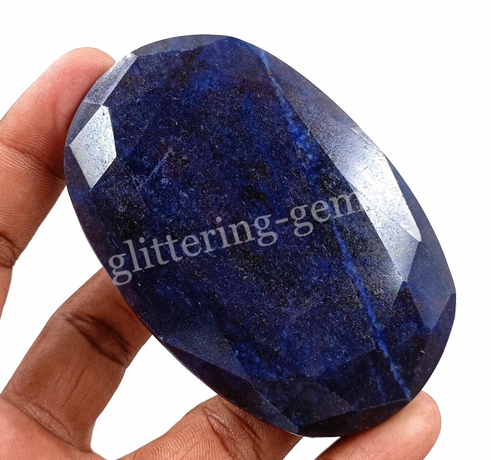696 Ct IGL Certified Natural Oval Cut African Blue Sapphire Loose Gemstone 4OUE