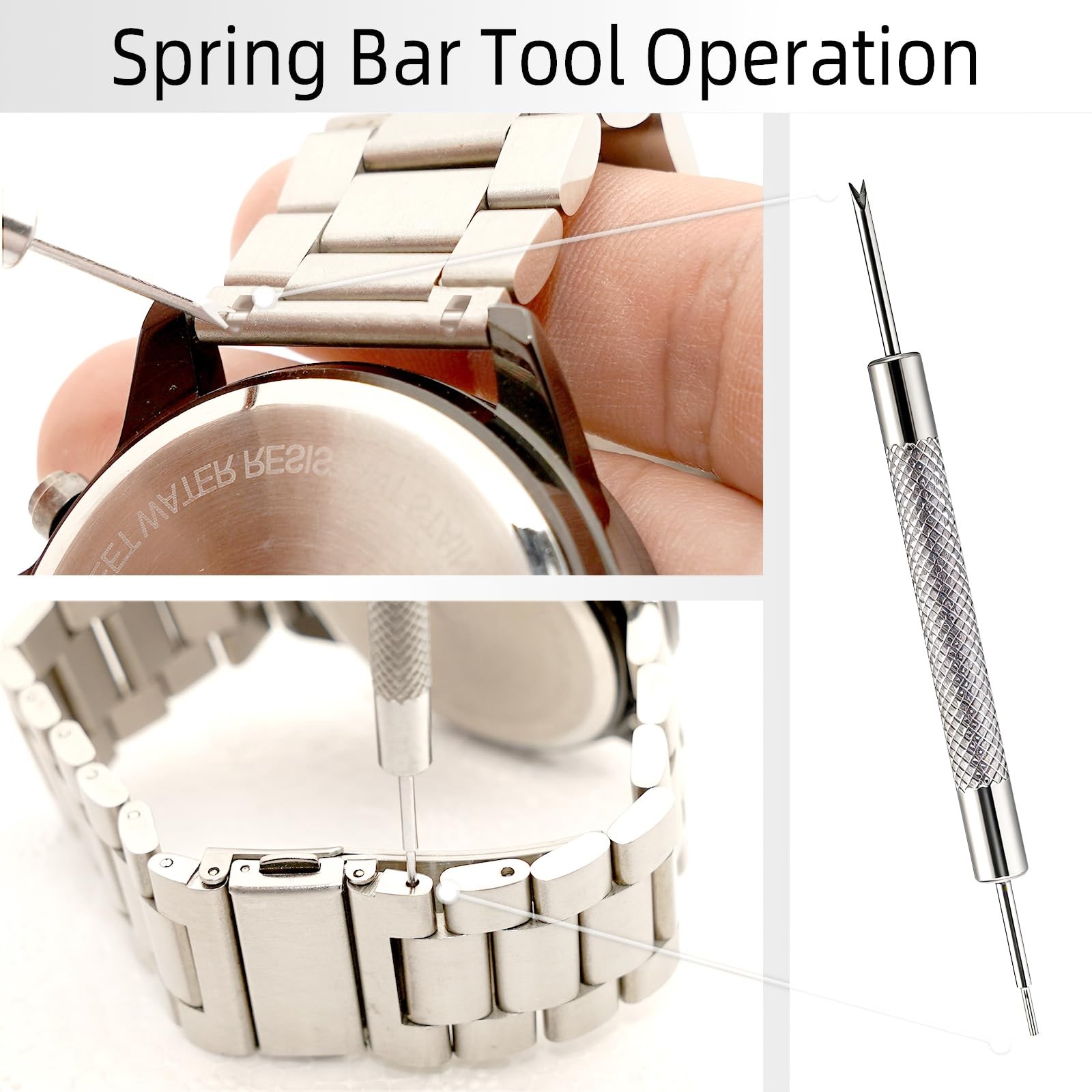 RANBOS Watch Link Removal kit, Band Adjust and Pin Remover for Black