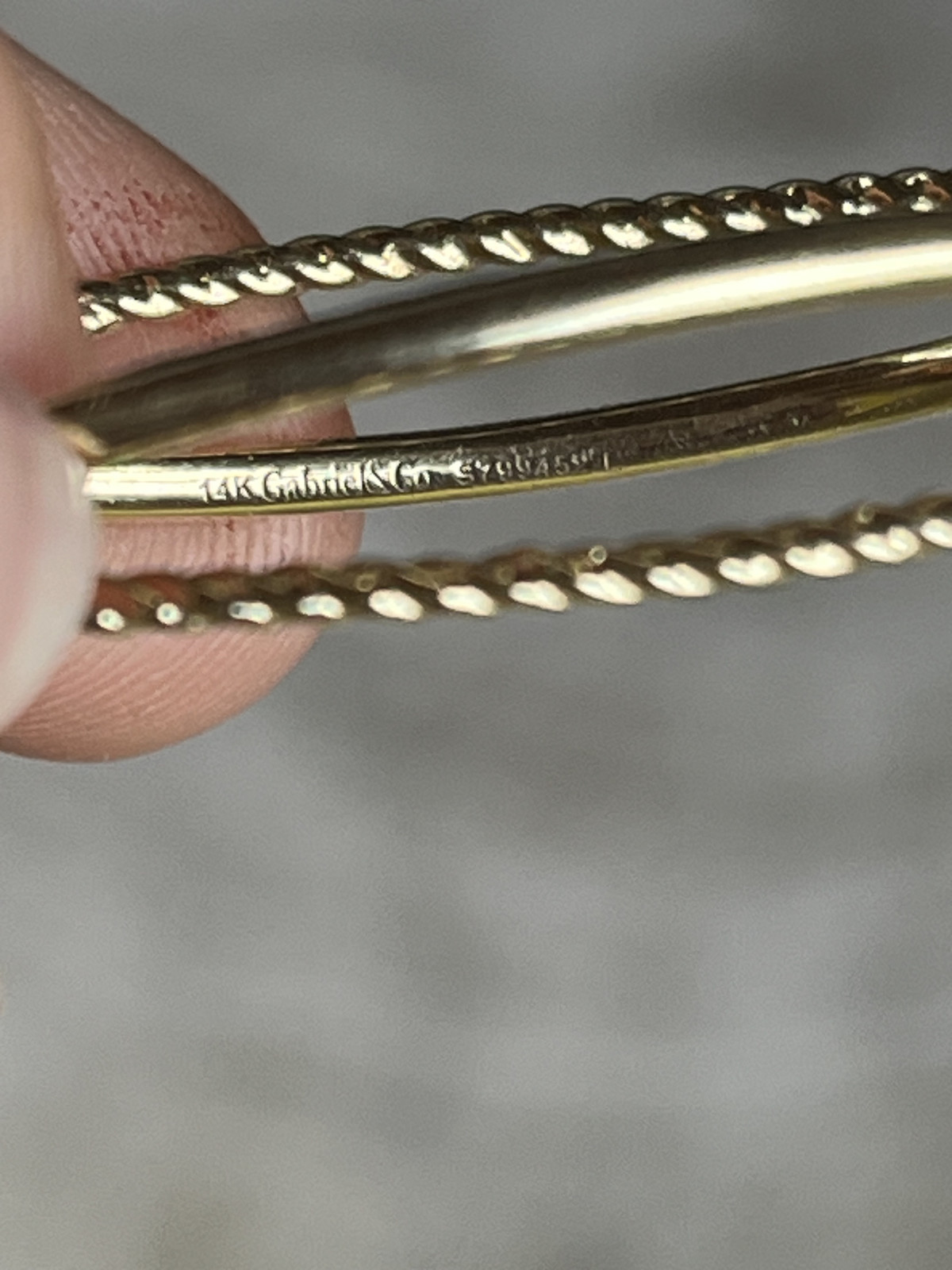 Gabriel & co twisted diamond hoop oval earrings