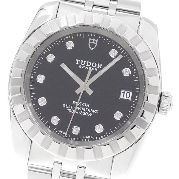 Tudor Heritage 21010 37mm SS Black Dial Automatic Date Watch #C7349