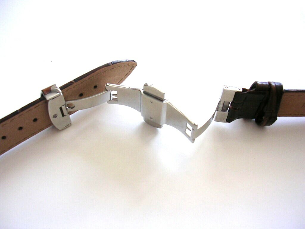 16mm SS Deployment Buckle Push Button Butterfly 316L deployant Clasp IW SUISSE