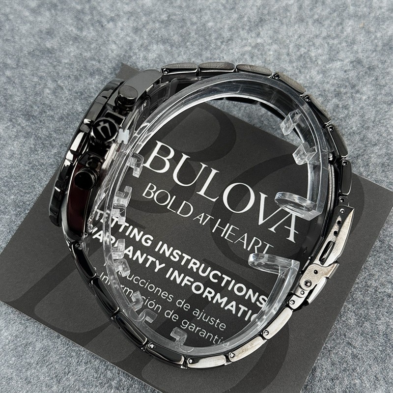 Bulova Marine Star 98B350 Men’s Chronograph 43mm Red Dial Quartz Watch