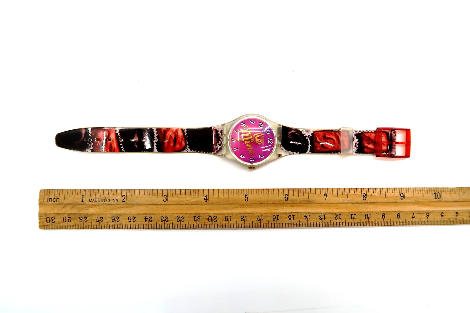 NEW Swatch Watch BE MINE GK291 with Case and Papers 1999 NOS Gents New Battery