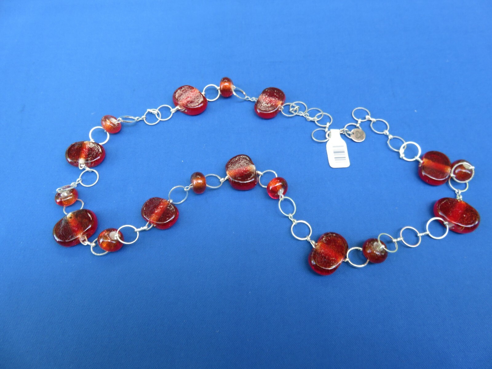 Re-cycled Glass Beaded NECKLACE from SHANGA Workshop Arusha Tanzania, Africa C
