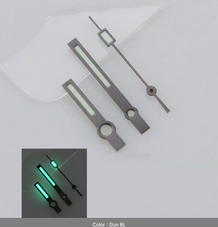 Brushed Flat Super C3 Green Luminous Hands Baton – Fit NH34 NH35 NH36 NH38 etc