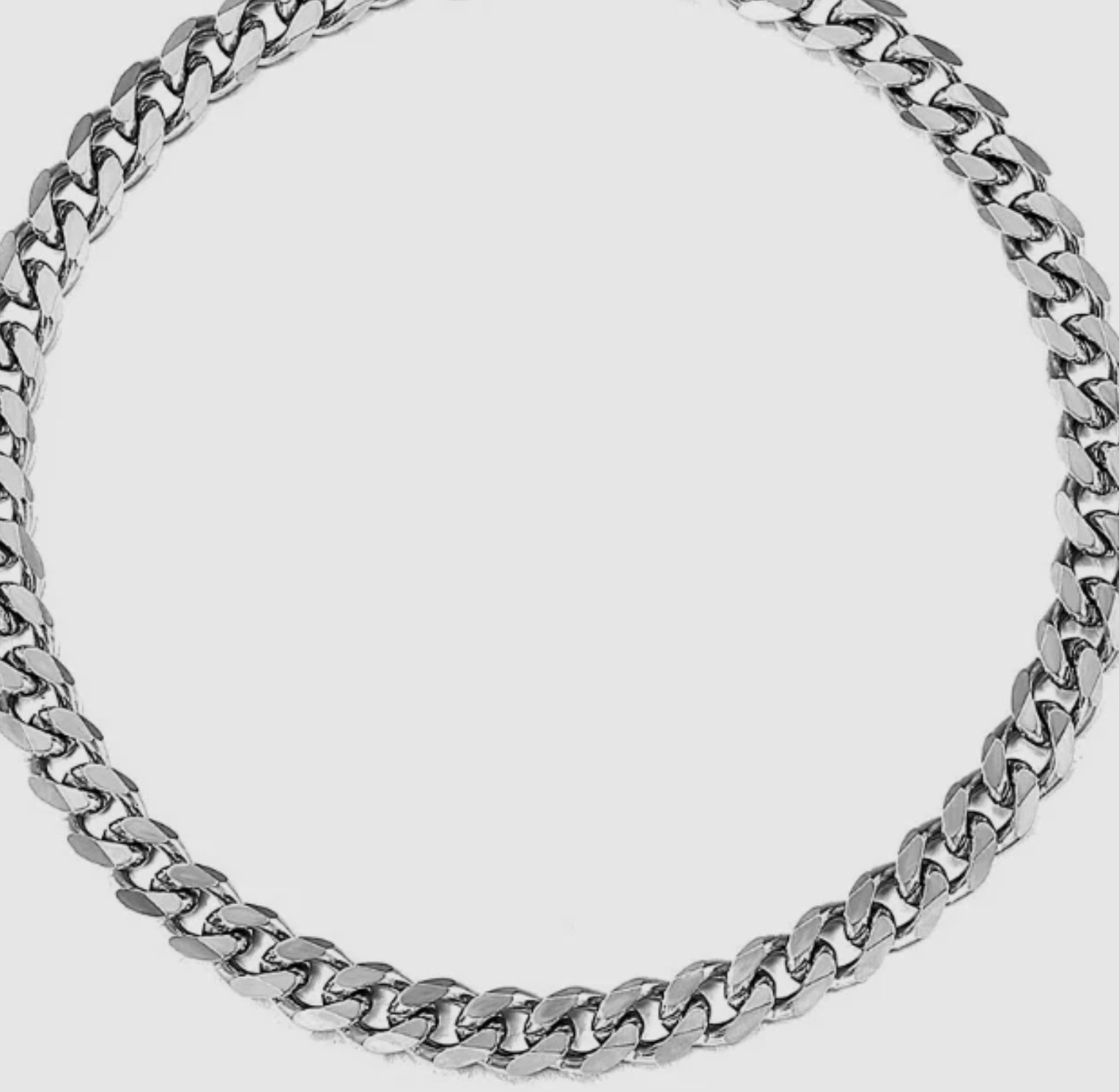 Silver Cuban Link Anklet Stainless Steel Curb Chain Bracelet Men Women 10 11 Inc