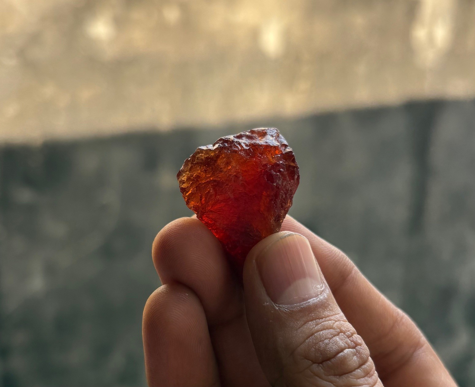 Good single Piece Of Reddish Orange Colour Spessartine Rough @ 98 cts