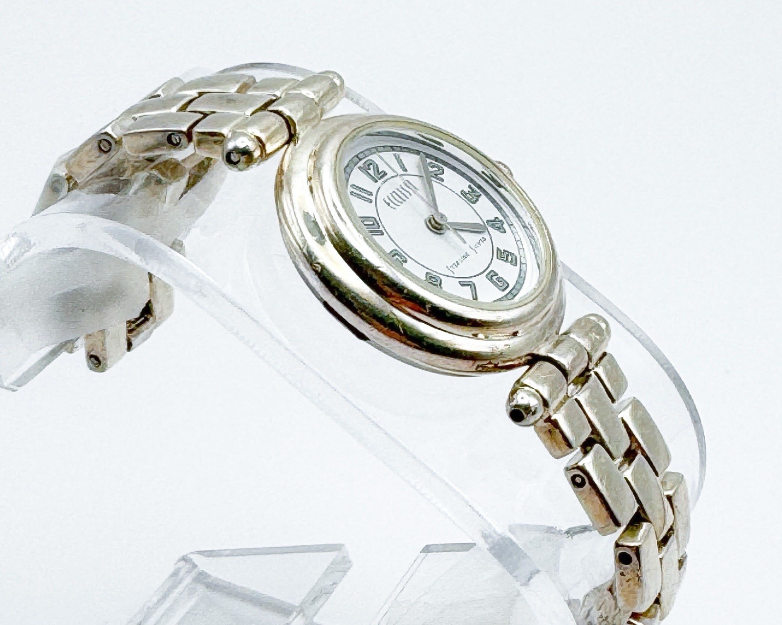 Vintage Ecclissi Women’s Solid Sterling Silver Watch Band 925 New Battery Works