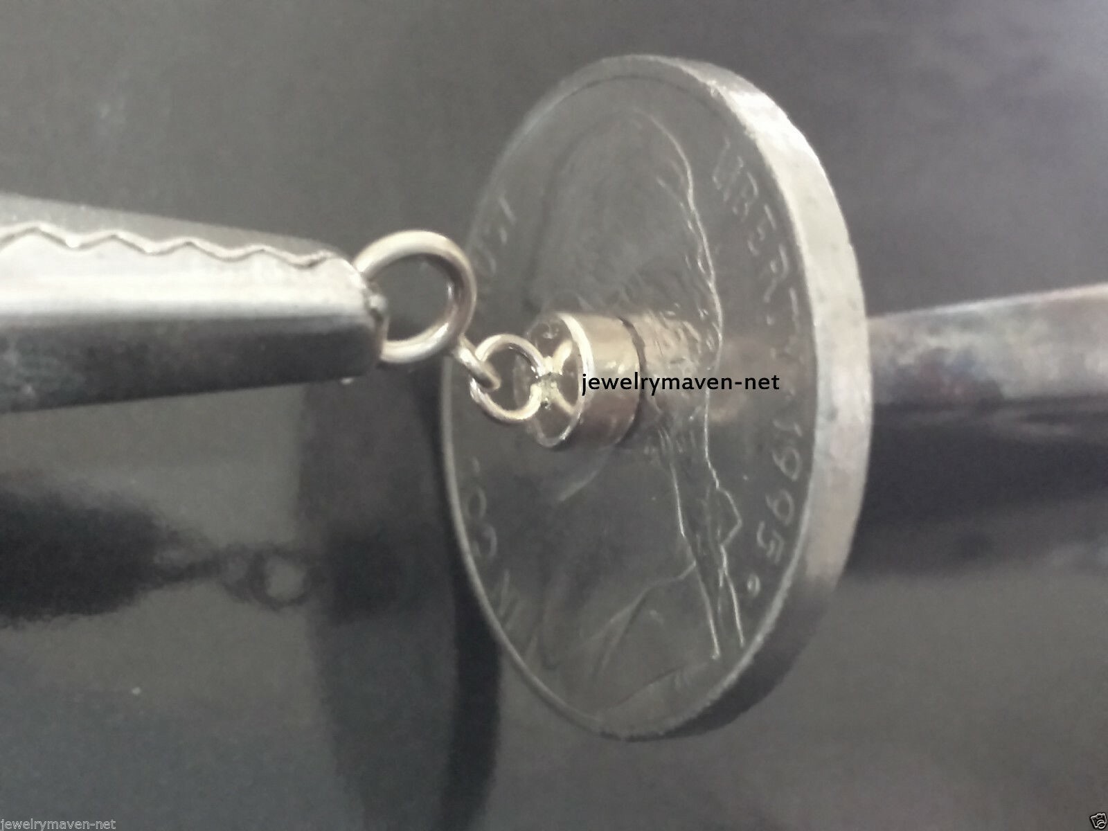 1 each 14k 4.5mm MAGNETIC CLASP WHITE & YELLOW Gold spring ring 1/2″ Extender US