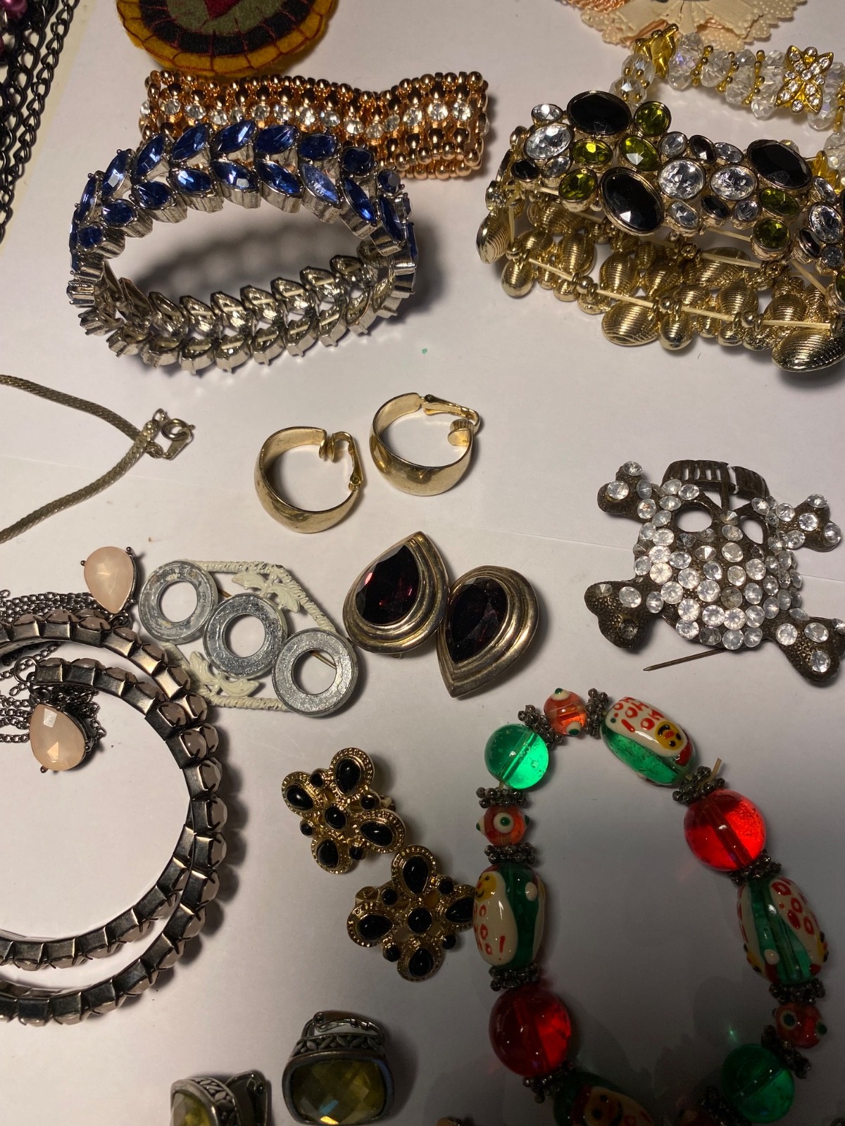T93 Lot of Costume Jewelry & Etc. Earrings Bracelets Etc.