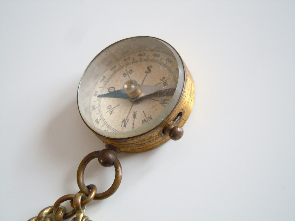 Watch Chain Pocket Compass Pendant 42.0 G/25.5 Cm