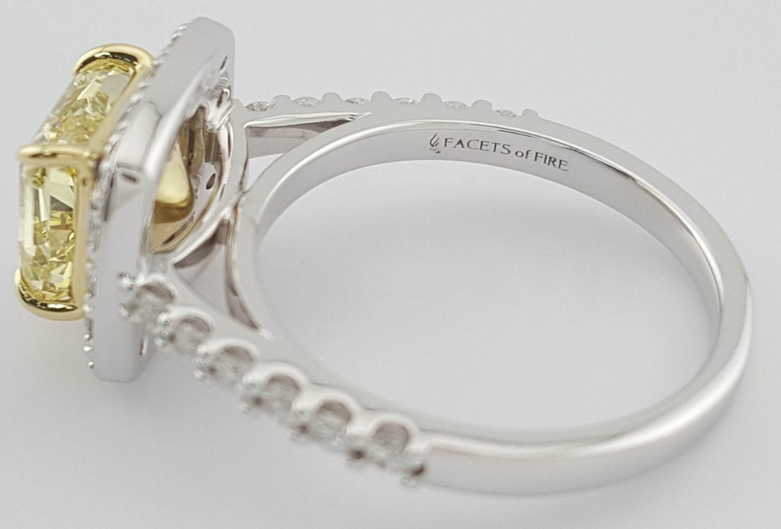 Fancy Deep Yellow Radiant Diamond Halo Engagement Ring 3.54 ct Flawless Rtl $55K