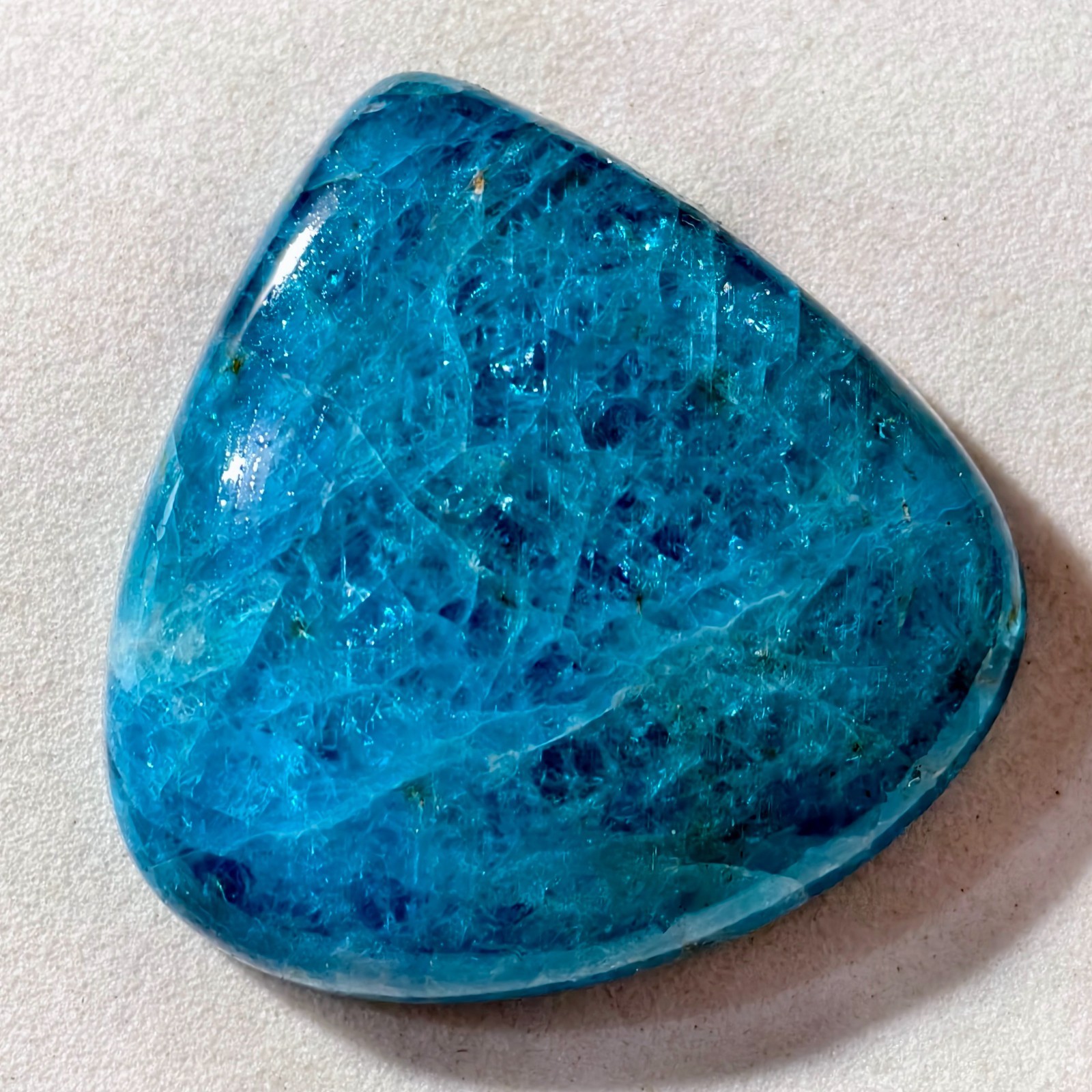 73 Cts Natural Blue Apatite Cabochon Gemstone 32.1×32.4×8 MM