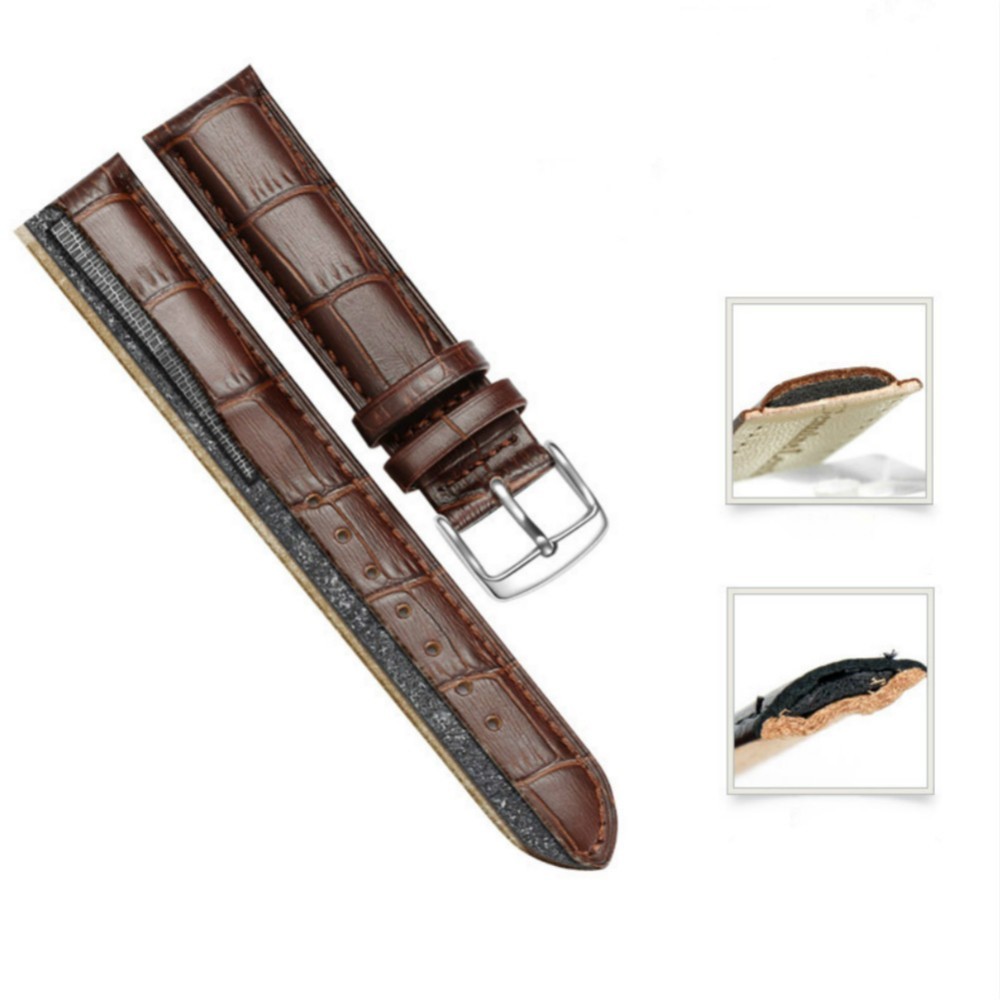 “Premium Genuine Leather Men’s Watch Strap – 12mm to 22mm