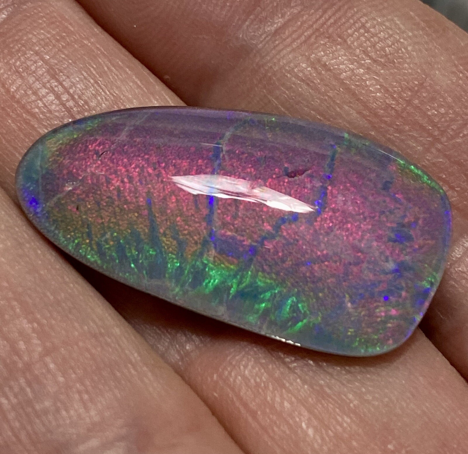 BRILLIANT GIANT 17.90cts AUSTRALIA OPAL TRIPLET RAINBOW🌈 PEACOCK HARLEQUIN FIRE