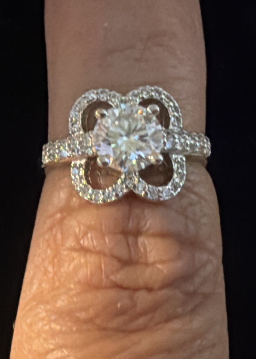 1CT Mauboussin Chance of Love Moissanite Ring Size 6 #N153 SS925 New N Gift Bag
