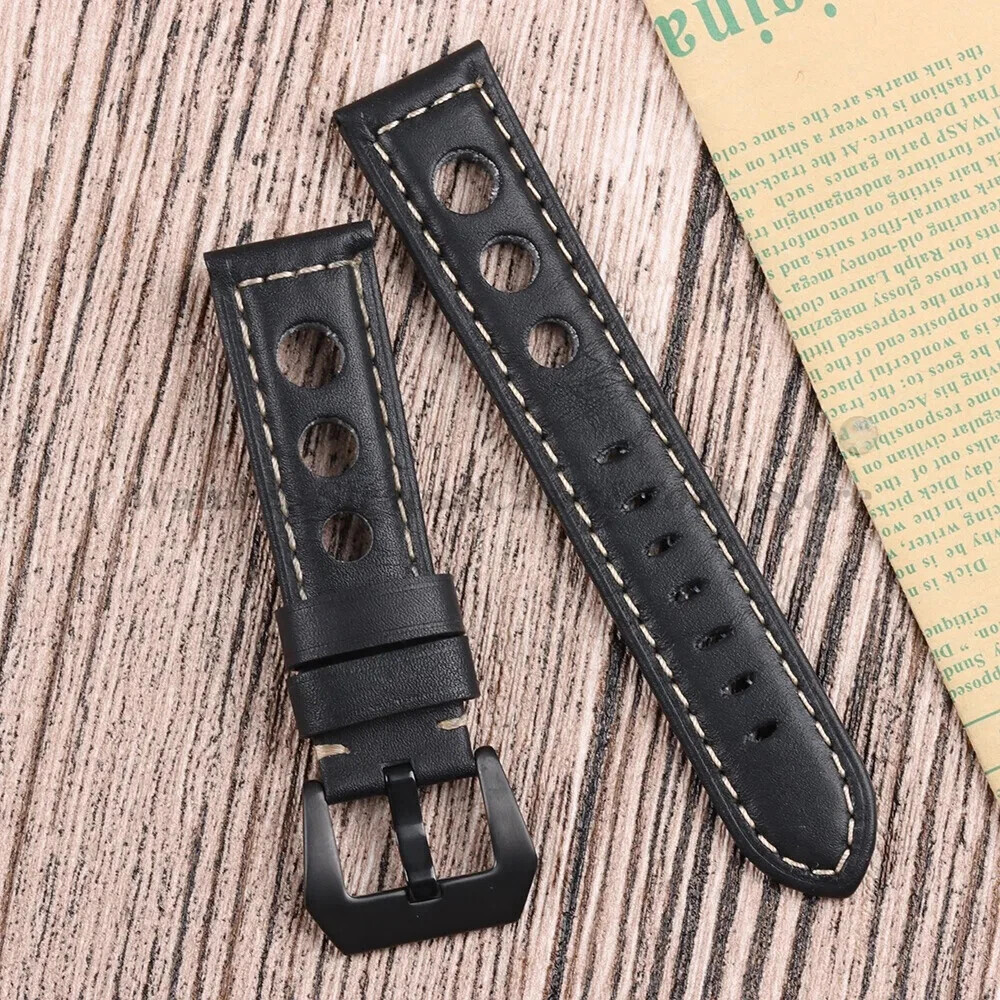 New Correa De Reloj De Piel De Vaca Pulsera De Cuero Genuino De 20mm 22mm Y 24mm