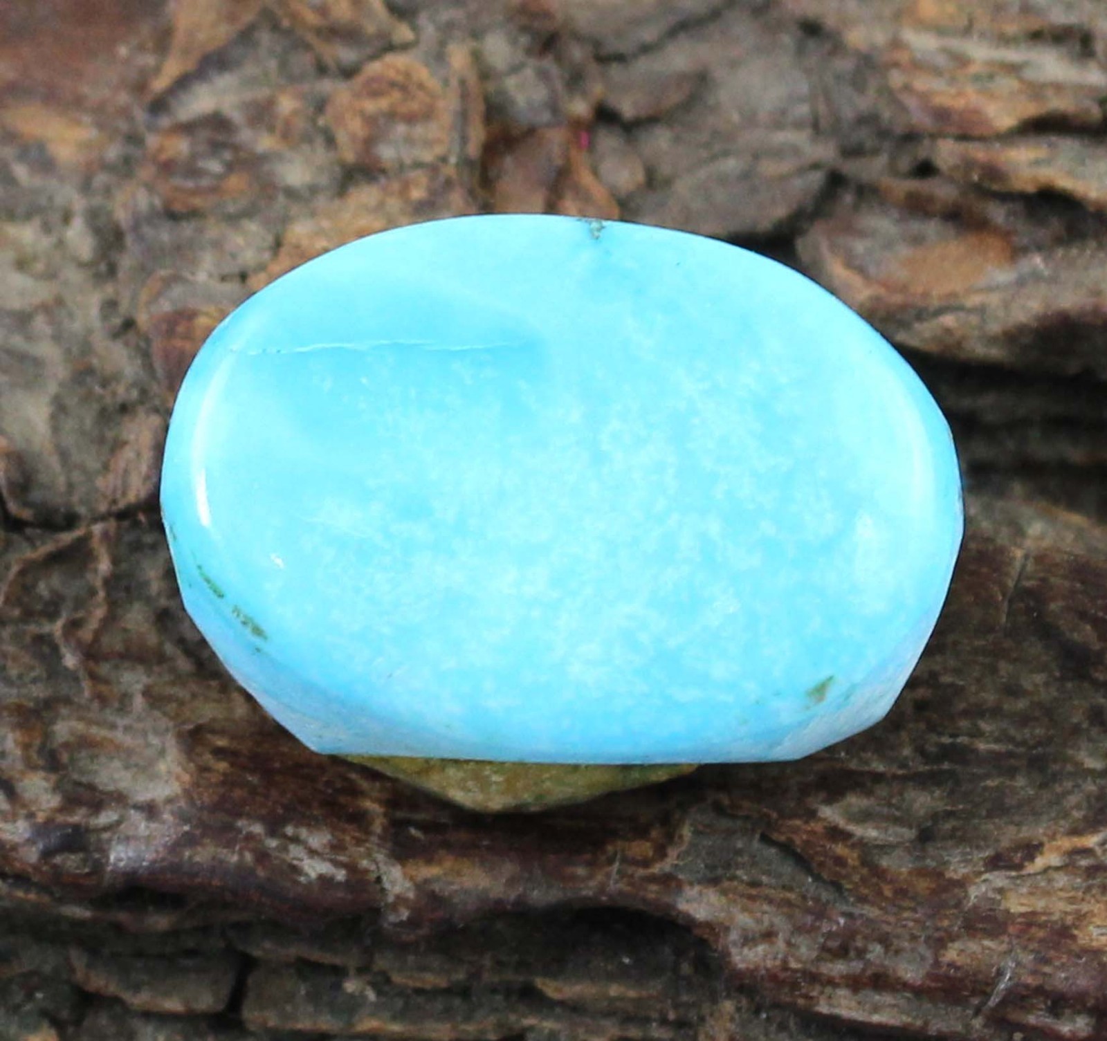 22.65 Ct Certified Natural Blue Turquoise Oval Sleeping Beauty Gemstone T22247