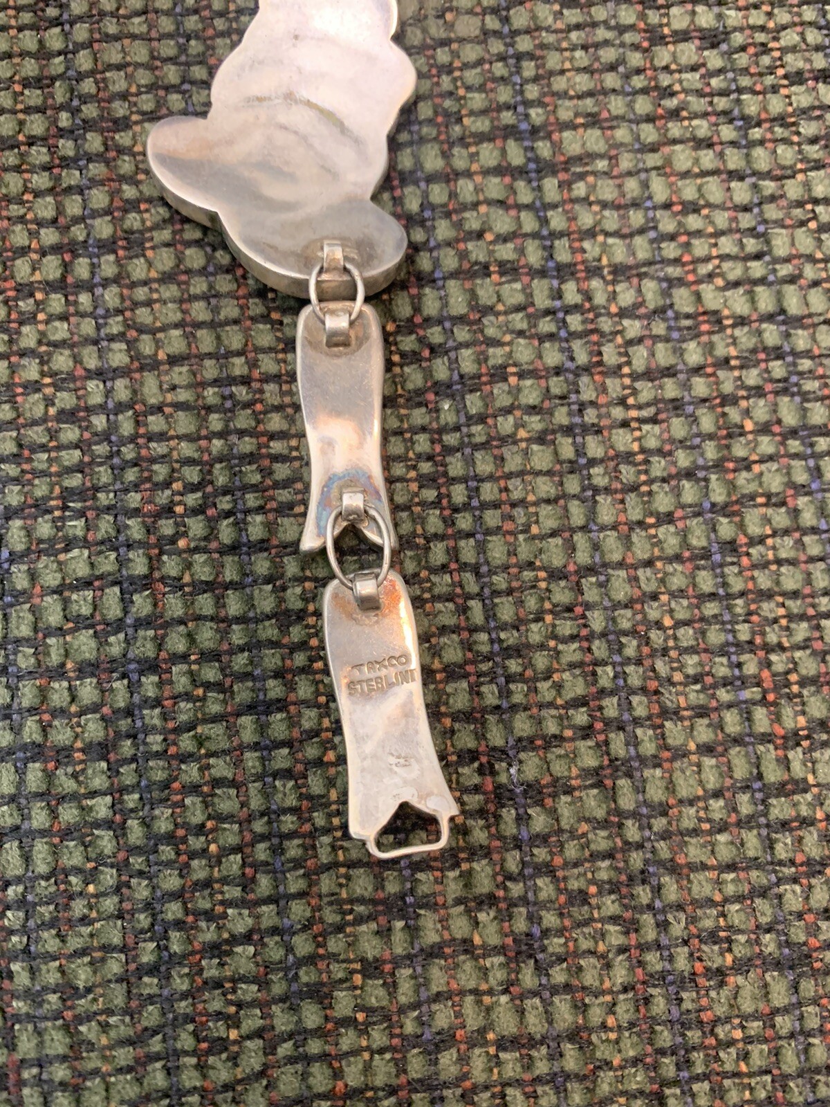 VTG Mayan Sterling Silver Jade Necklace, Bracelet Earrings Taxco Mexico 108g