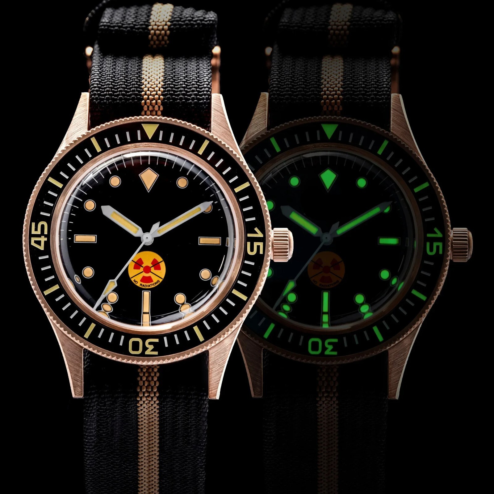 THORN Fathoms Fifty CUSN8 Bronze NH35 Diver 200M Automatic Watch No Radiations