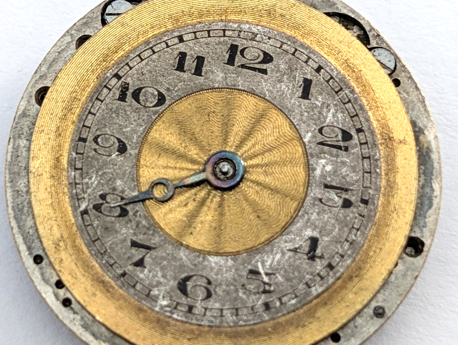 GIRARD 15j Art Deco Textured Dial Ladies 24mm Swiss Watch Movement PARTS REPAIR