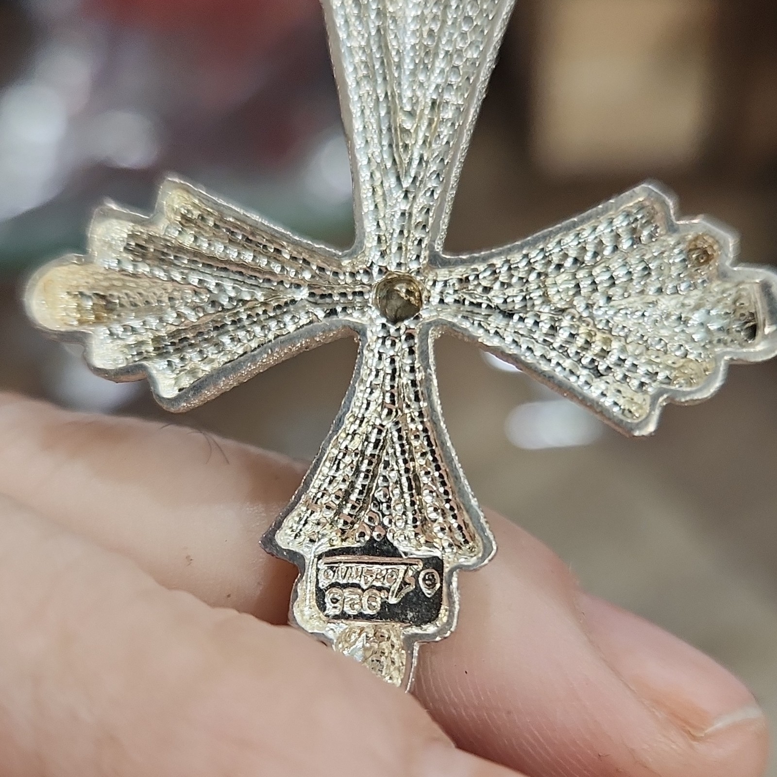 Streling Silver 925 Cross Pendant Charm Religious Theme Jewelry