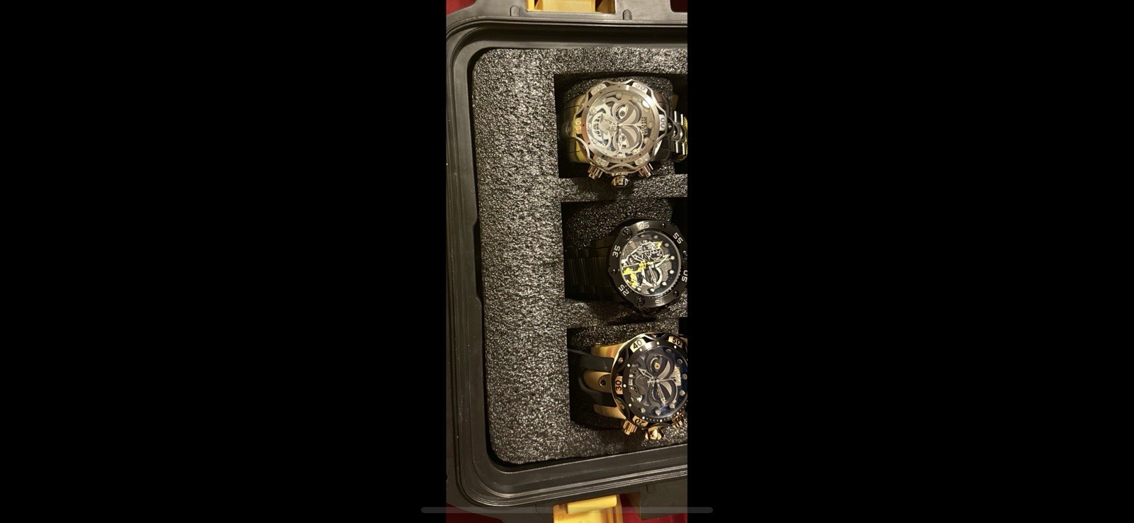 Invicta Reserve Venom DC Comics Joker Gold Plated Black 52mm Swiss Mvt Watch New
