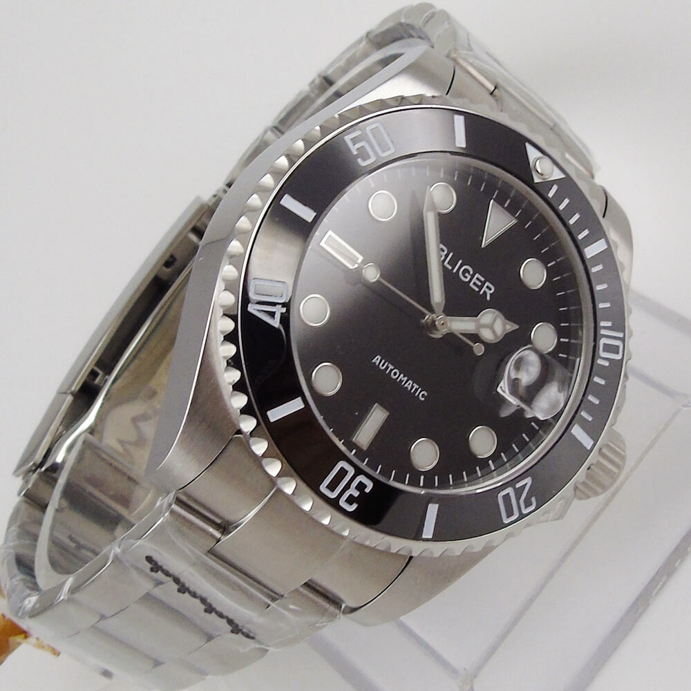 43mm Automatic Mens Wacth NH35A PT5000 Miyota Oyster Strap Sapphire Crystal Date